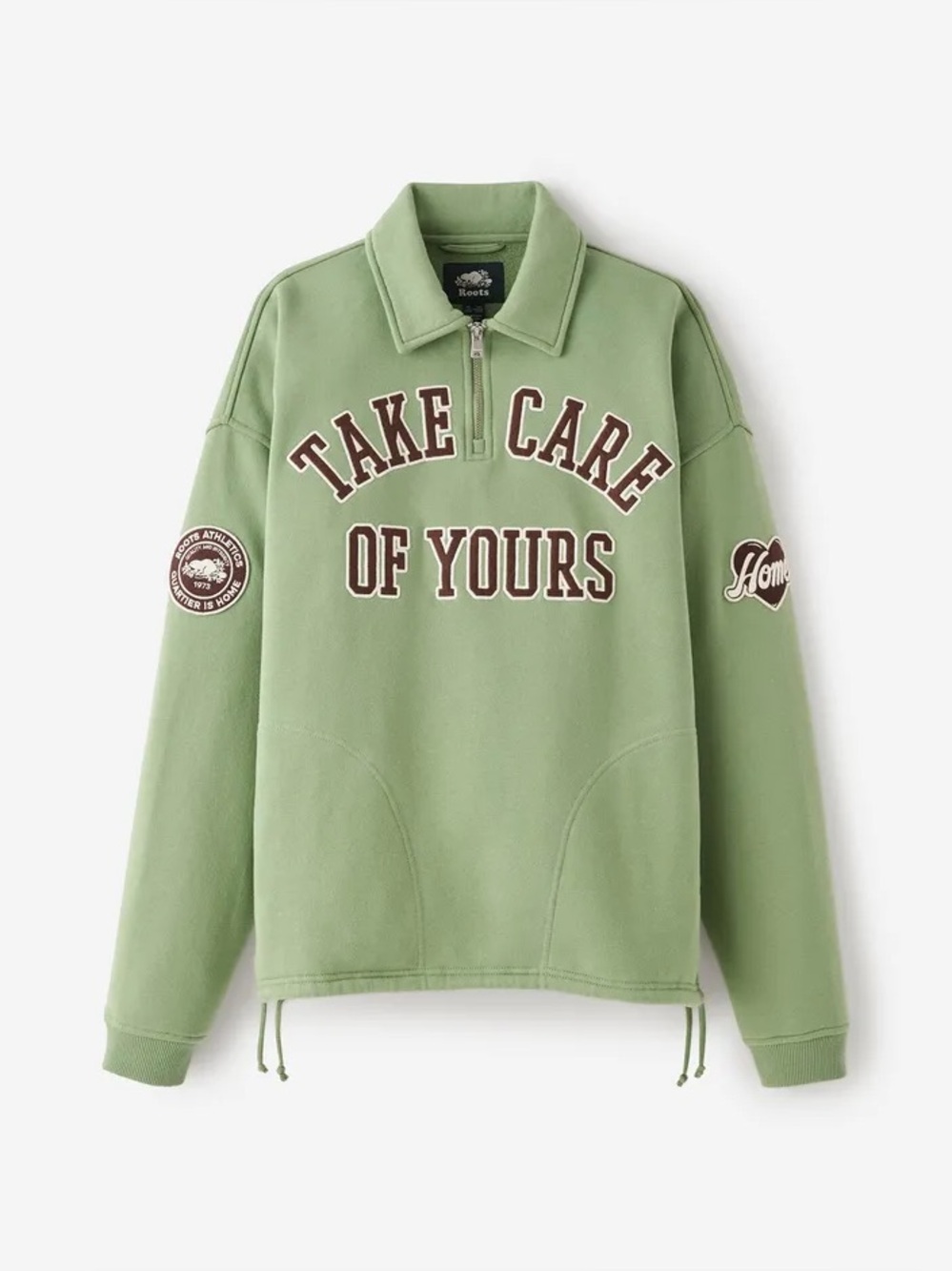 Roots x Quartier is Home Limited Edition Collab Half-Zip Polo Sweatshirt Size XS